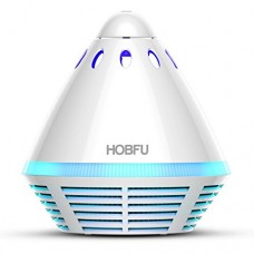 Air Purifier with HEPA Filter HOBFU Odor Allergies Eliminator for Smokers Pollen Dust Mold Pets Germs Tower Shape Captures Portable Desktop Air Cleaners with Light Nights for Office Home Car (White) - B07CVKWLDN